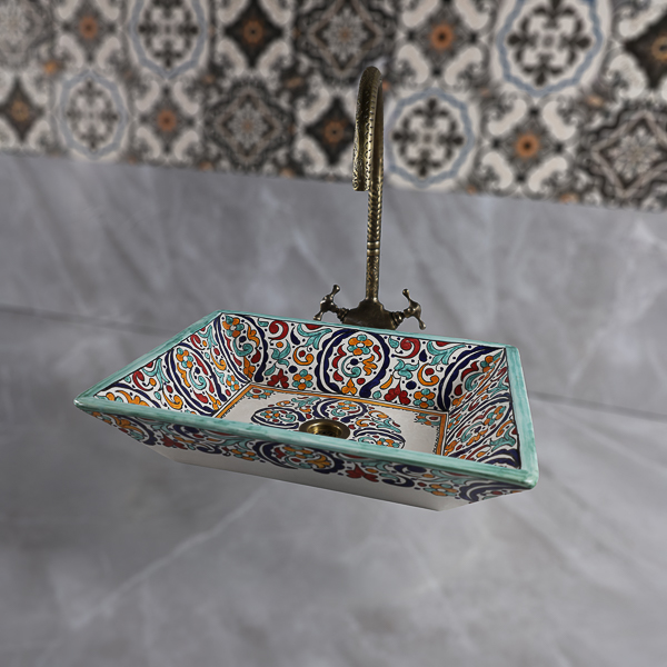 Moroccan stoneware sink