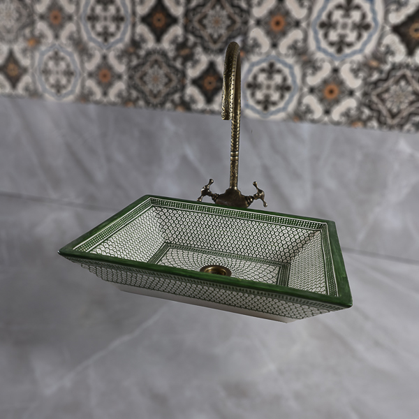 Moroccan bathroom ceramic basin