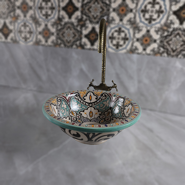 Moroccan Bowl Ceramic Wash Basin