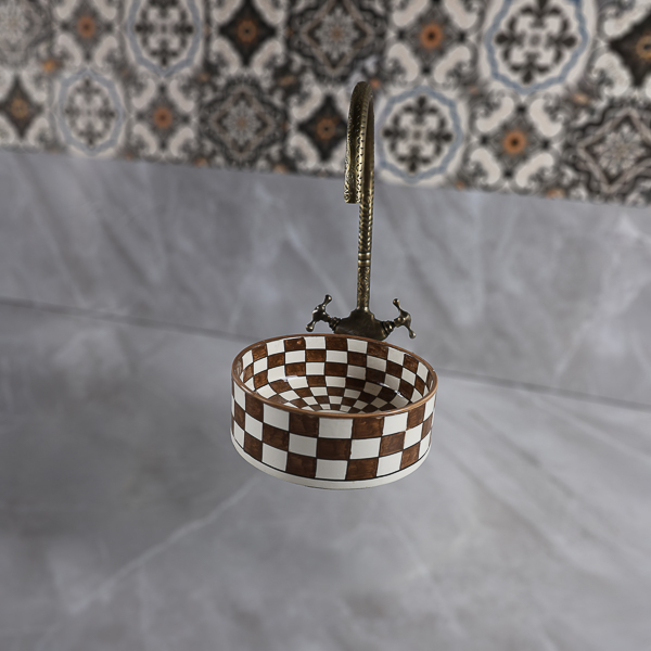 Moroccan ceramic round sink