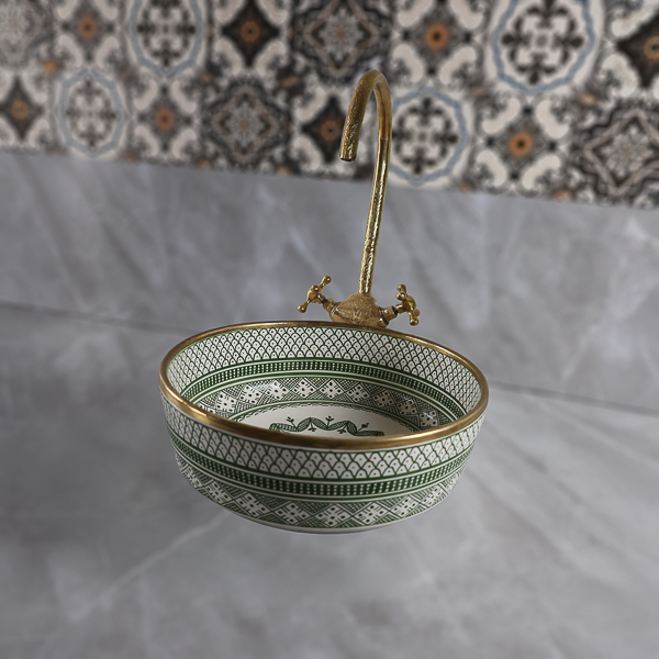 Moroccan antique ceramic sink