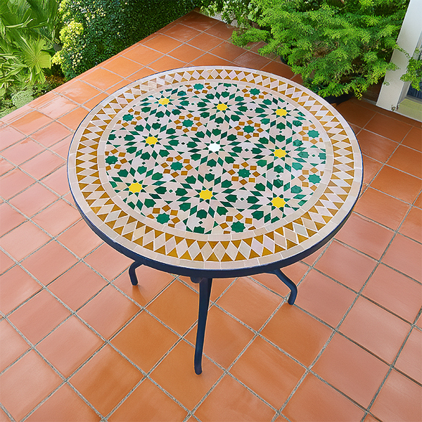 Antique tile table