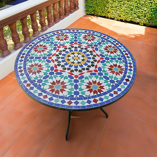 Antique zellige table