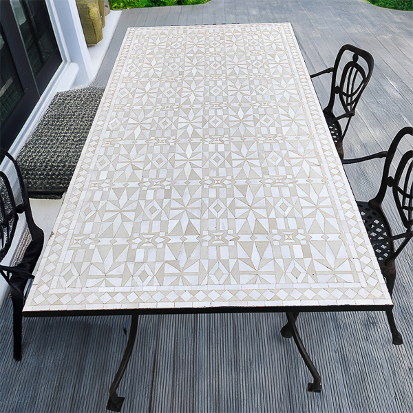 Artisanal tiled table