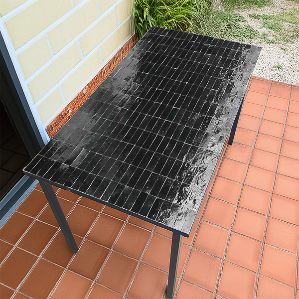 Black zellige table