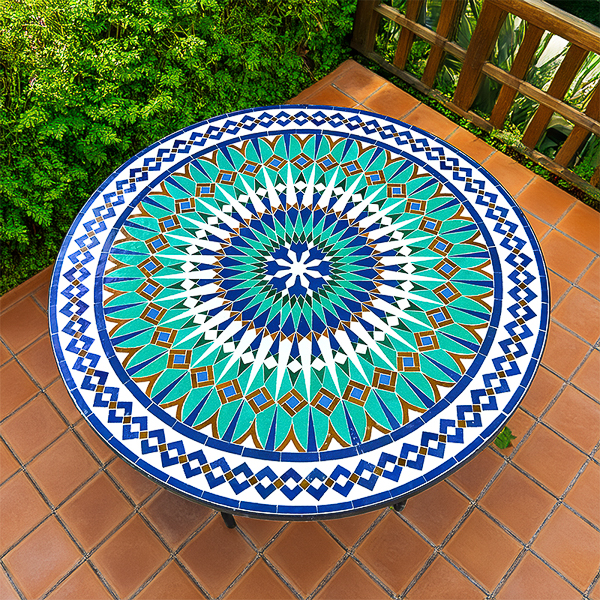 Handcrafted mosaic table