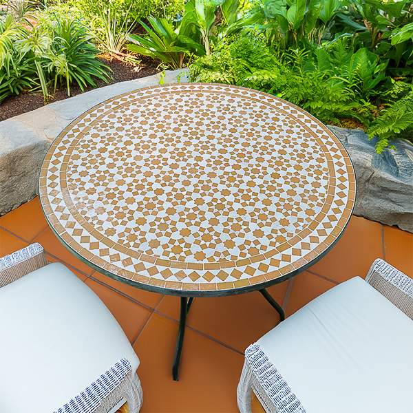 Handcrafted tile table