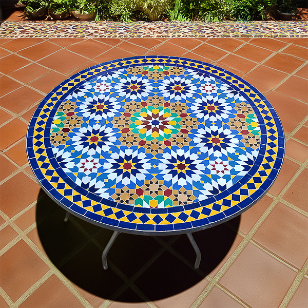 Handmade tiled table