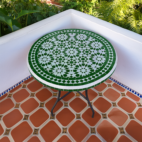 Moroccan tiled table