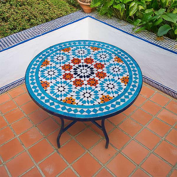 Mosaic tile table