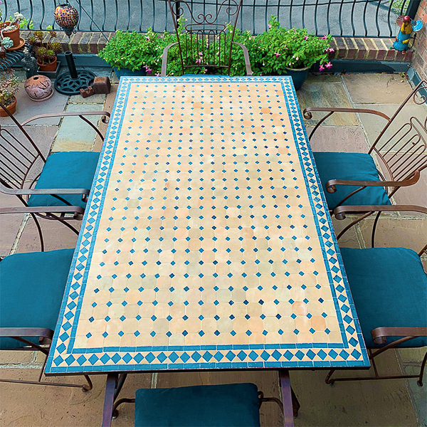 Traditional tiled table
